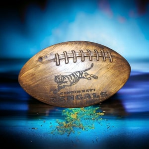 Cincinnati Bengals handgjord fotbollsplakett bild 3