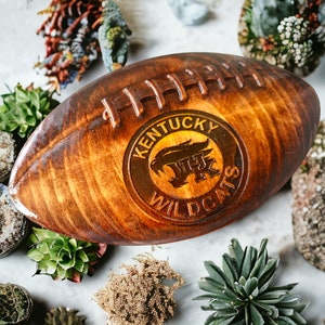 Kentucky Wildcats Hand Crafted Football Plaque