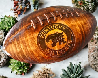 Kentucky Wildcats Hand Crafted Football Plaque