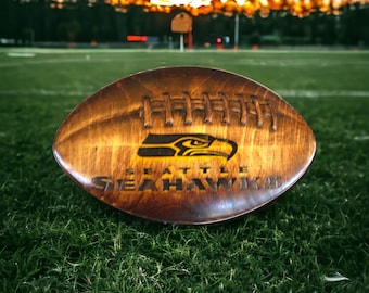 Seattle Seahawks Hand Crafted Football Plaque