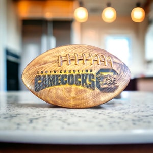 South Carolina Gamecocks Hand Crafted Football Plaque