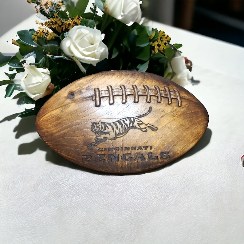 Cincinnati Bengals handgjord fotbollsplakett bild 2