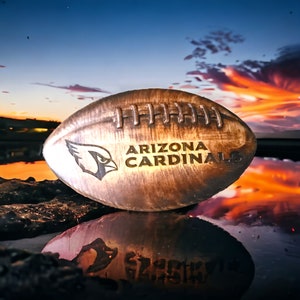 Arizona Cardinals Hand Crafted Football Plaque