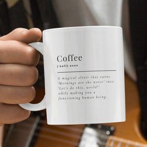 The &#39;Real&#39; Definition of Coffee - 11oz Mug for Coffee Lovers with a Sense of Humor. Funny Coffee Definition Mug,Coffee Mug,Funny Mug