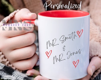 Mr. and Mr. Personalized Mugs | Gay Wedding Gift