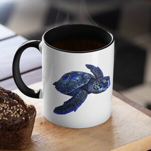 Sea Turtle Coffee Mug: 11oz Ceramic Mug, Ocean Lover Gift