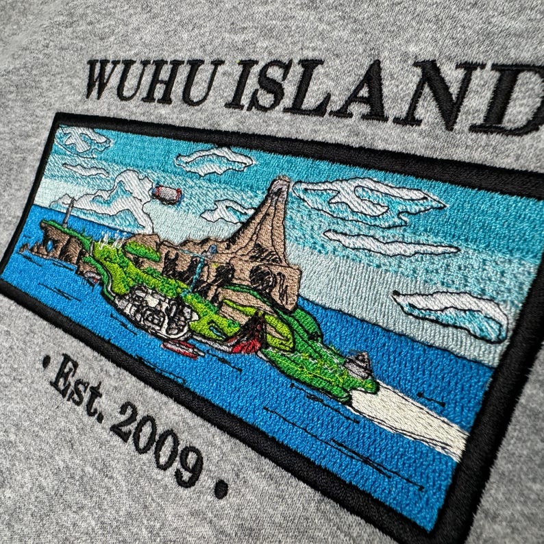 Sudadera con capucha bordada unisex de manga larga con diseño de resort deportivo para Nintendo Wii de la isla Wuhu, personalizada en varios colores imagen 3