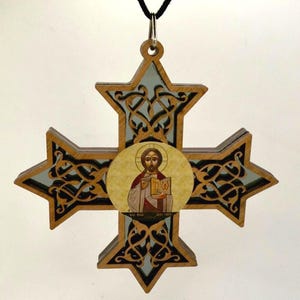Jesus Coptic Cross - (Necklace or Hang in your car)