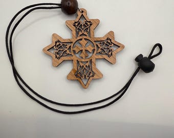 Coptic Cross - (Necklace or Hang in your car) - 3.5 Inches