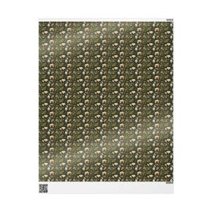 Botanical Wrapping Paper: Elegant Floral Gift Wrap, Green Earth Tones image 9