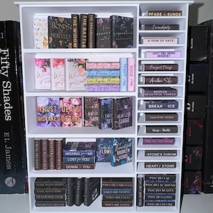 Mini Bookcase with 96 Mini Books