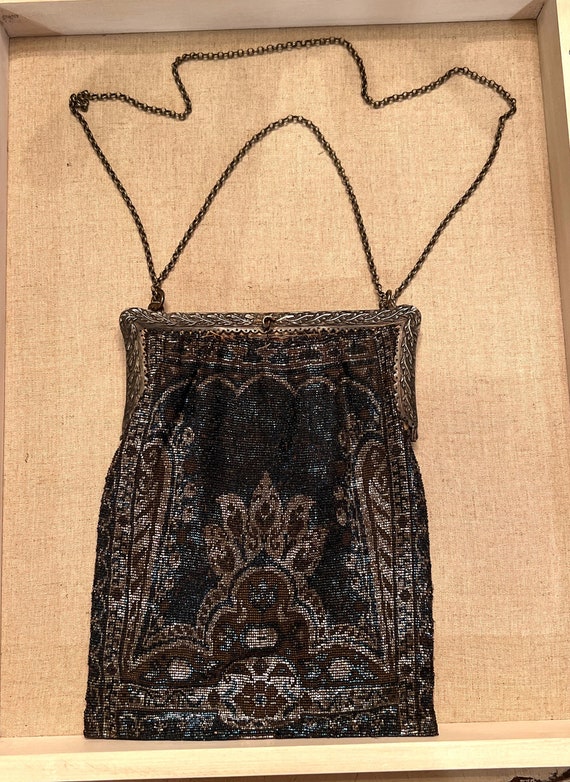 Antique hand beaded evening bag