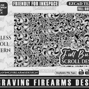 Engraving Firearms Design Seamless Scroll Pattern