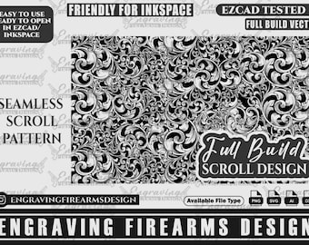 Engraving Firearms Design Seamless Scroll Pattern