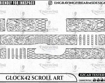Gravure vuurwapenontwerp Glock 42-rolontwerp