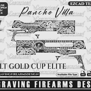 Engraving Firearms Design Colt Gold Cup Elite 38 Super Pancho Design