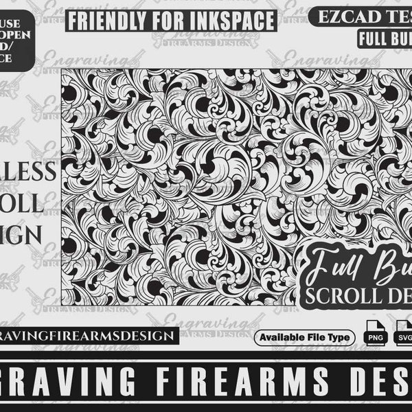 Engraving Firearms Design Seamless Scroll Pattern