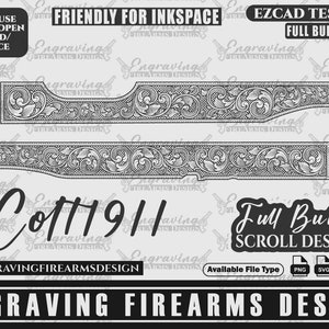 Gravur Firearms Design COlt Govt. Modellrolle mit Muster