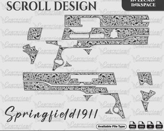 Engraving Firearms Design Springfield1911 Scroll Design