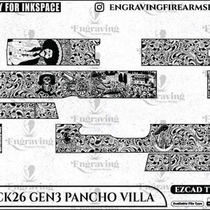 Engraving Firearms Design Glock26 Gen3 Pancho Villa Design