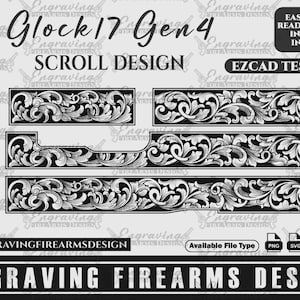 Gravure de conception d&#39;armes à feu Glock17 Gen4 Conception de défilement