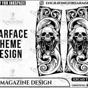 PMAG Skull Design Svg,lasercut,laserengraving,fiberlaser,engravingfiles,laserpattern,engravingdesign,engravingpattern,metalart