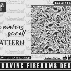 Engraving Firearms Design Seamless Scroll Pattern