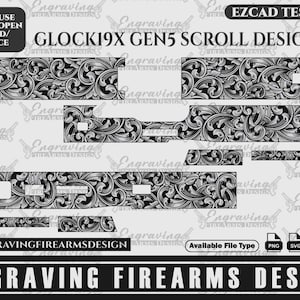 Engraving Firearms Design Glock 19x gen5 Scroll Design