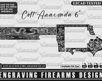 Gravure pour armes à feu Colt Anaconda, rouleau de 15 cm (6 po.) avec serpent