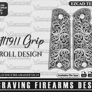 Engraving Firearms Design  Colt1911 Grip Scroll Design