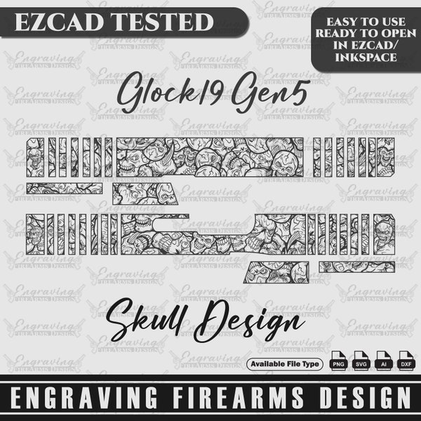 Engraving Firearms Design Glock19 Gen5 Skull Design