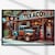 Vintage Texaco Gas Station Print, Rustic Old Truck Wall Art, Retro ...