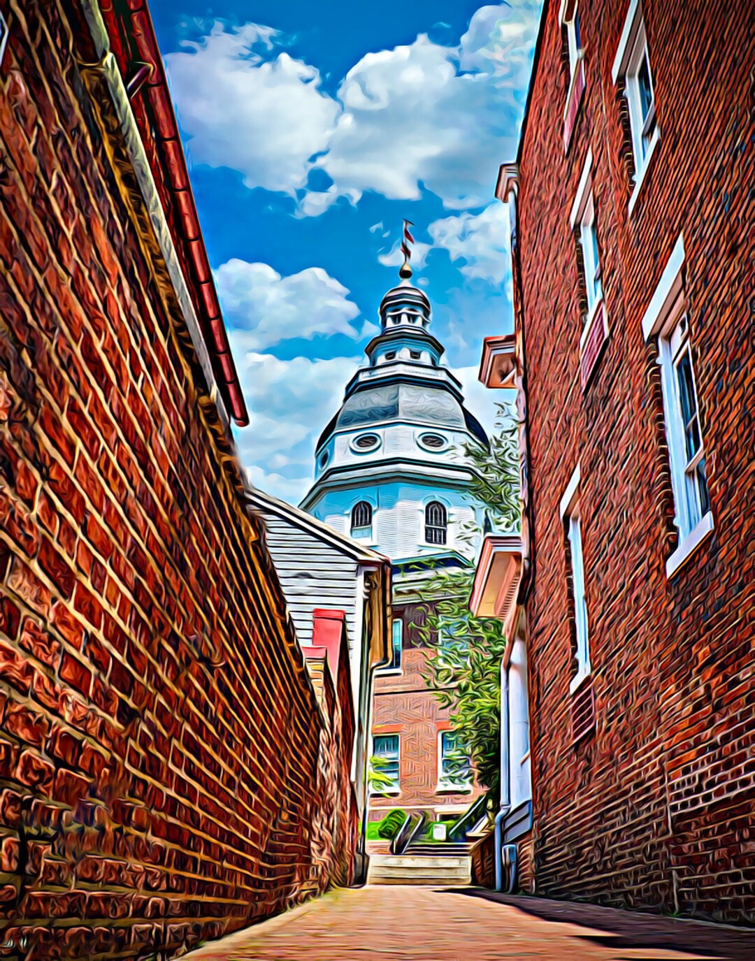 Maryland State House, Annapolis Painting, Annapolis Prints, Annapolis