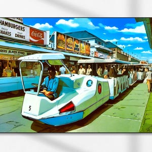 Ocean City Boardwalk Print: Maryland Beach Scene, Coastal Wall Art