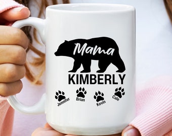 Custom Mom Mug Personalized Mom Mug Mama Bear Baby Bear Mug Mothers Day Mug Bear Family Mug New Mom Gift for Baby Shower Mother's Day Gift