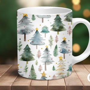 Christmas Mug, Christmas Gift, Christmas Tree Mug, Cute Christmas Mug, Santa Mug, Xmas Mug, Best Friend Gift, Gift for Mom
