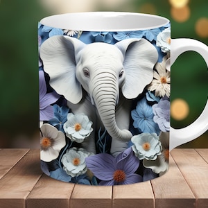 Coffee Mug, Coffee Cup, Elephant Lover Mug, Christmas Gift, Gift Idea, Elephant Mug, Gift for Men, Gift for Women, Cute Mug