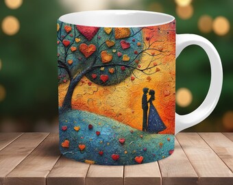 Coffee Mug, Lovers Coffee Cup, Perfect Gift for Romantic Occasions, Valentin's Day Gift for Him, Girlfriend Gift