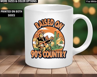 Vintage 90s Country Music Coffee Mug: Southern Cowboy Fan Gift