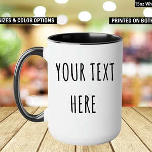 Custom Text Mug Personalized Coffee Cup Double-Sided Print Gift Idea for Friends and Family Birthday Gift