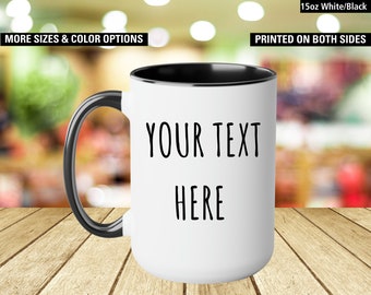 Custom Text Mug Personalized Coffee Cup Double-Sided Print Gift Idea for Friends and Family Birthday Gift