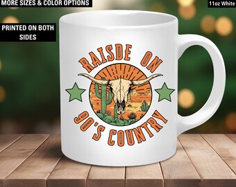 Vintage Country Music Coffee Mug Southern Cowgirl Cowboy Coffee Cup Country Fans Gift For 90s Country Music Fan Farm Coffee Cup