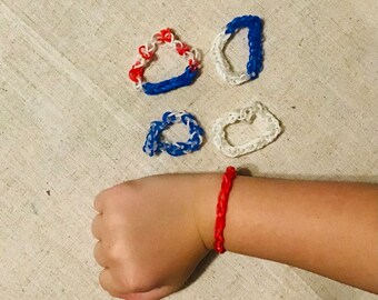 Red White Blue bracelets