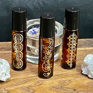 Ritual Anointing Oil Roller Set – Spiritual Blends for Attraction, Protection, and Prosperity – Spell Candles, Witchcraft, Manifestation