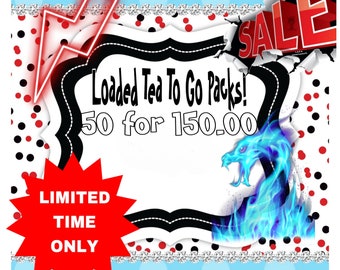 SUPER SALE!! 50 for 50.00!! Super cute custom made labels! Loaded tea dry packs *Random Flavors* New ones added weekly*