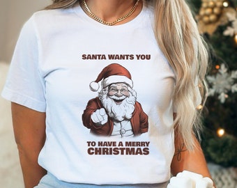Vintage Santa t-shirt, Retro Christmas Comfort Colors Shirt, Santa t shirt, Holiday Apparel, Santa Tee, Cute Holiday Shirt, Santa Shirt
