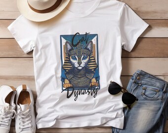 Cat Shirts, Funny Shirts with Cats Dynasty T-Shirt, Cat Lover Shirt, Gift for Cat Lovers, Cat Mom Tee, Animal Lover Apparel Graphic Vintage