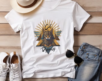 Cool Cat Shirt, Funny Cat Shirts for Women Men Gift for Cat Lovers, T-Shirt for Cat Owners, Cat Mum Tee, Cool Graphic Vintage Kitten Tees