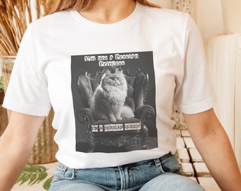 Persian Queen Retro Cat T-shirt, Trendy Persian Cat Tshirt, Persian Queen Crewneck, Cat Mom, Persian Cat Lover Gifts Vintage shirt Queen tee