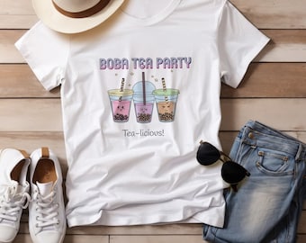 Boba Tea Party Shirt, Cute Bubble Tea Tee T-Shirt, Boba Tea Shirt, Kawaii Shirt, Boba Tea Tshirt, Bubble Tea Shirt, Boba Clothing Crewneck